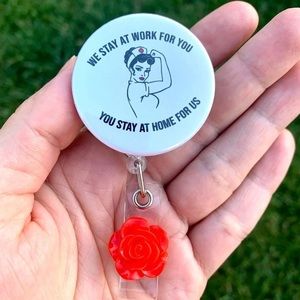 Stay Home Badge Holder